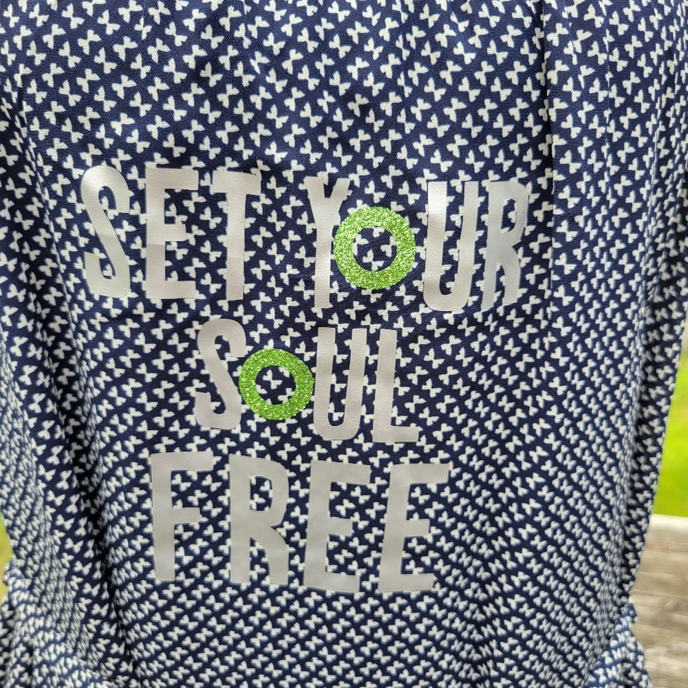 Phish inspired SET YOUR SOUL FREE H &M butterfly dress size 6